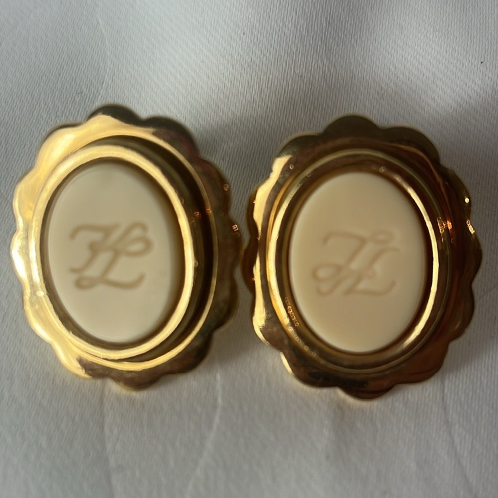 Karl Lagerfeld Vintage Clip On Earrings